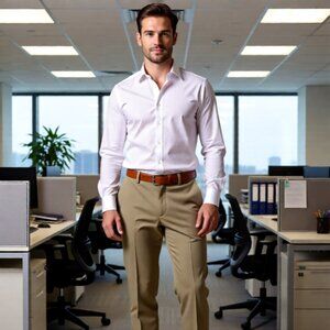 Ben Hogan 36x30 Khaki Dress Pants – Men’s Comfy Fit, Casual-to-Office Style